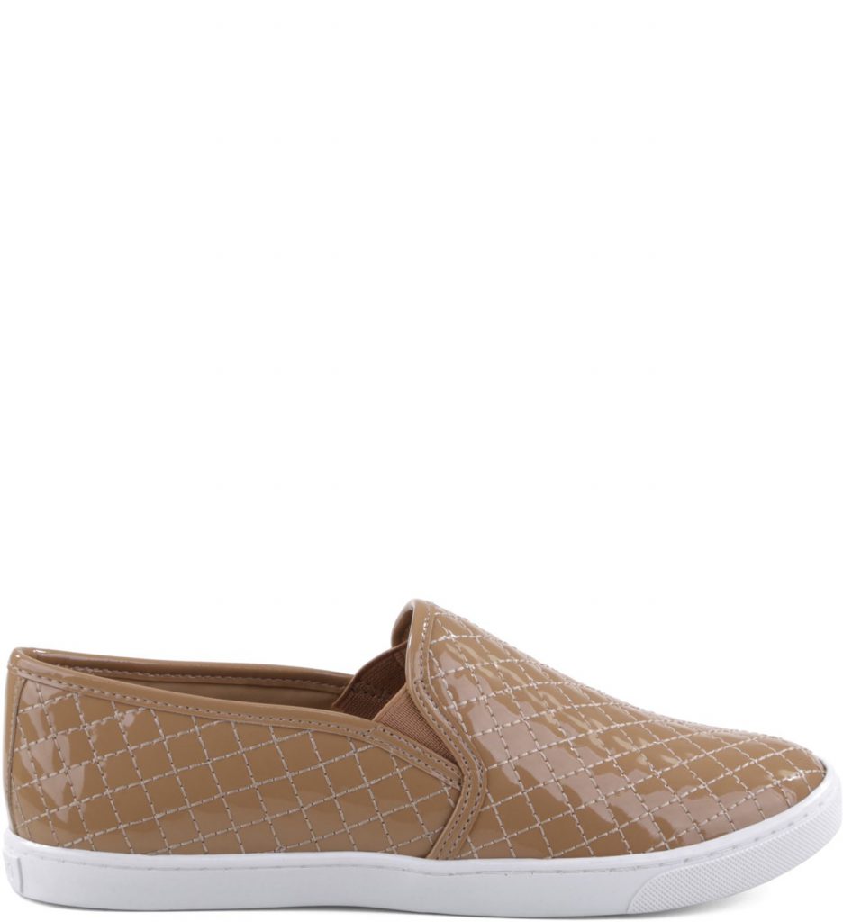 Slip on Matelassê Verniz Nude Rose Arezzo Arezzo Normandia SP